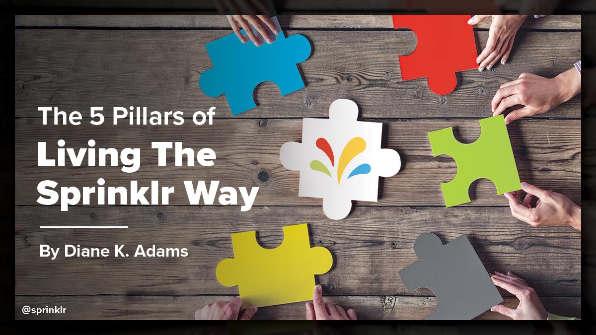 JohnKulsick's tweet photo. "The Sprinklr Way was discovered, not invented. We looked at what was working, the positive behaviors that delivered results, and what people wanted in a great company. All of this, and more, became the foundation for our culture." @diane_k_adams https://t.co/LdvrKfCNNd https://t.co/dMU3sJFjkh