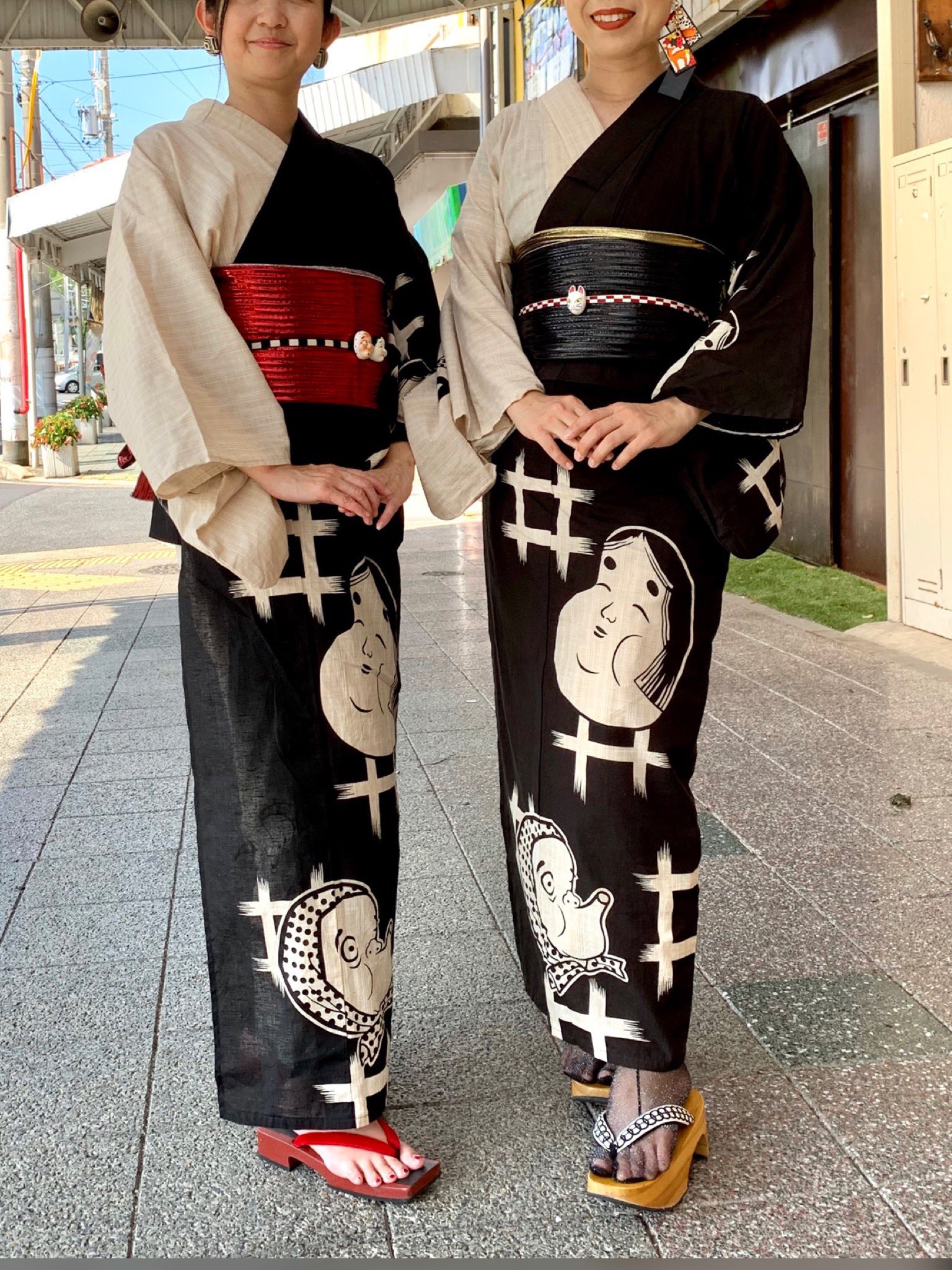 yochan 夏浴衣 浴衣 三越お誂え 可愛いひょっとこ染めMT-198 初夏から初秋まで暦を越えて楽しんで｜三越のゆかた2025