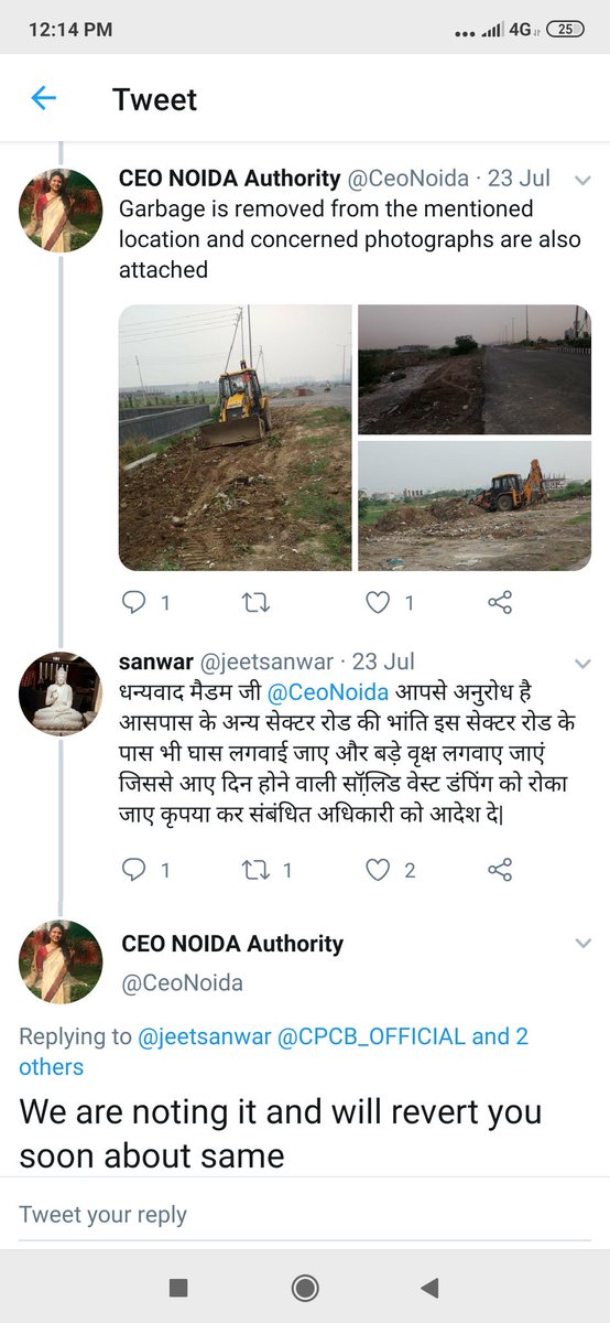 CA Sanwarjeet Singh (@jeetsanwar) on Twitter photo <a href="/sharadshekhawat/">sharad kumar</a> <a href="/noida_authority/">NOIDA Authority</a> <a href="/CMOfficeUP/">CM Office, GoUP</a> <a href="/myogiadityanath/">Yogi Adityanath</a> <a href="/TOINoida/">TOI Noida</a> <a href="/CeoNoida/">CEO, NOIDA Authority</a> <a href="/CeoNoida/">CEO, NOIDA Authority</a> mam three weeks back u noted n ensured plantation n green grass their but till date no such work seen on ground level although solid waste again unloaded their it's to smelly n dirty n hazardous now. <a href="/PMOIndia/">PMO India</a> <a href="/CPCB_OFFICIAL/">Central Pollution Control Board</a> . <a href="/sharadshekhawat/">sharad kumar</a> <a href="/noida_authority/">NOIDA Authority</a> <a href="/CMOfficeUP/">CM Office, GoUP</a> <a href="/myogiadityanath/">Yogi Adityanath</a> <a href="/TOINoida/">TOI Noida</a> <a href="/CeoNoida/">CEO, NOIDA Authority</a> <a href="/CeoNoida/">CEO, NOIDA Authority</a> mam three weeks back u noted n ensured plantation n green grass their but till date no such work seen on ground level although solid waste again unloaded their it's to smelly n dirty n hazardous now. <a href="/PMOIndia/">PMO India</a> <a href="/CPCB_OFFICIAL/">Central Pollution Control Board</a> .