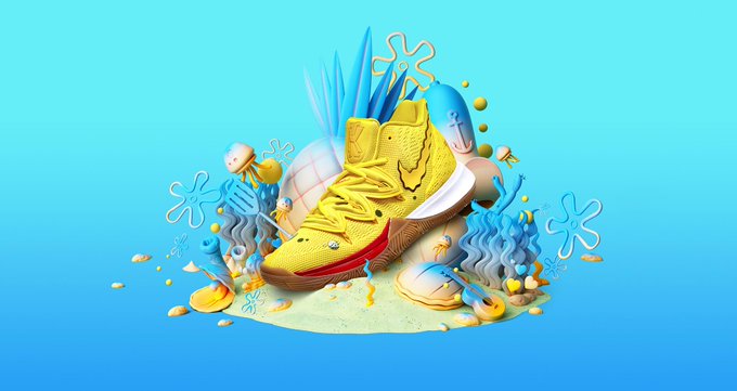 kyrie 5 spongebob patrick footlocker
