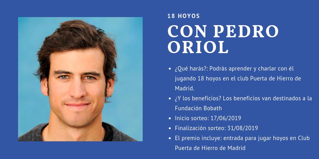 Hasta el 31/08 puedes entrar en un sorteo para jugar al #golf con <a href="/yetpit/">Pedro de Oriol</a> Pedro Oriol  a beneficio de #FBobath <a href="/Lunatics_esp/">Lunatics</a> ¿Te lo vas a perder? ¡Participa Ya! ow.ly/gsEO50veVzP