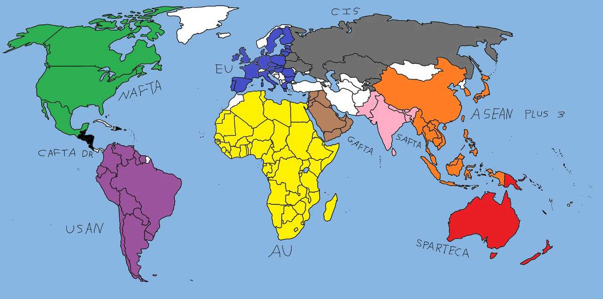 The world operates within Trade blocks. These happen to have come about since the EU but they're actually a world wide thing.Our local trading block is of course the EU, and our economy is designed around shared procedures. After no deal that will be exactly the same.