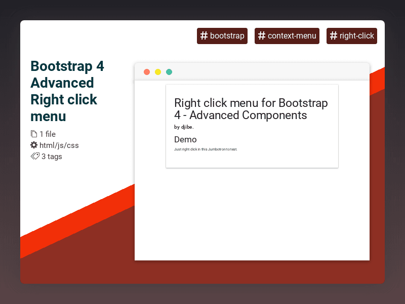 CodeRatings's tweet image. Bootstrap 4 Advanced Right click menu #bootstrap #contextmenu #rightclick #coderatings coderatings.io/snippet/215