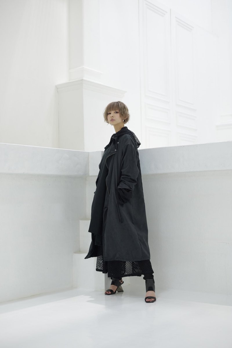 some0658's tweet photo. 4th collection【 表裏のエラッタ 】

「 Nia suede rider's coat / Black」

model :: 最上もが(@mogatanpe)

https://t.co/AjrrEkuZP8 https://t.co/BlCUgTQqBX