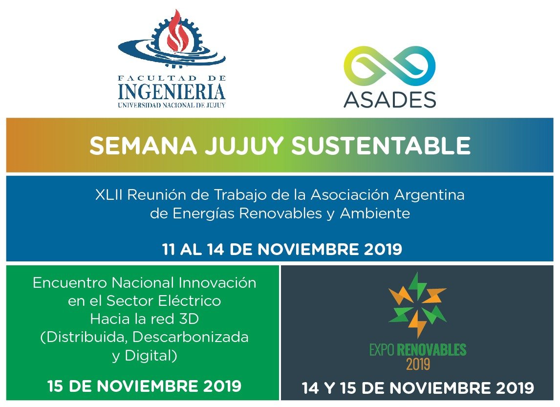 Se viene la Semana Jujuy Sustentable, te la vas a perder? Más info en exporenovables.com.ar o info@asades.org.ar