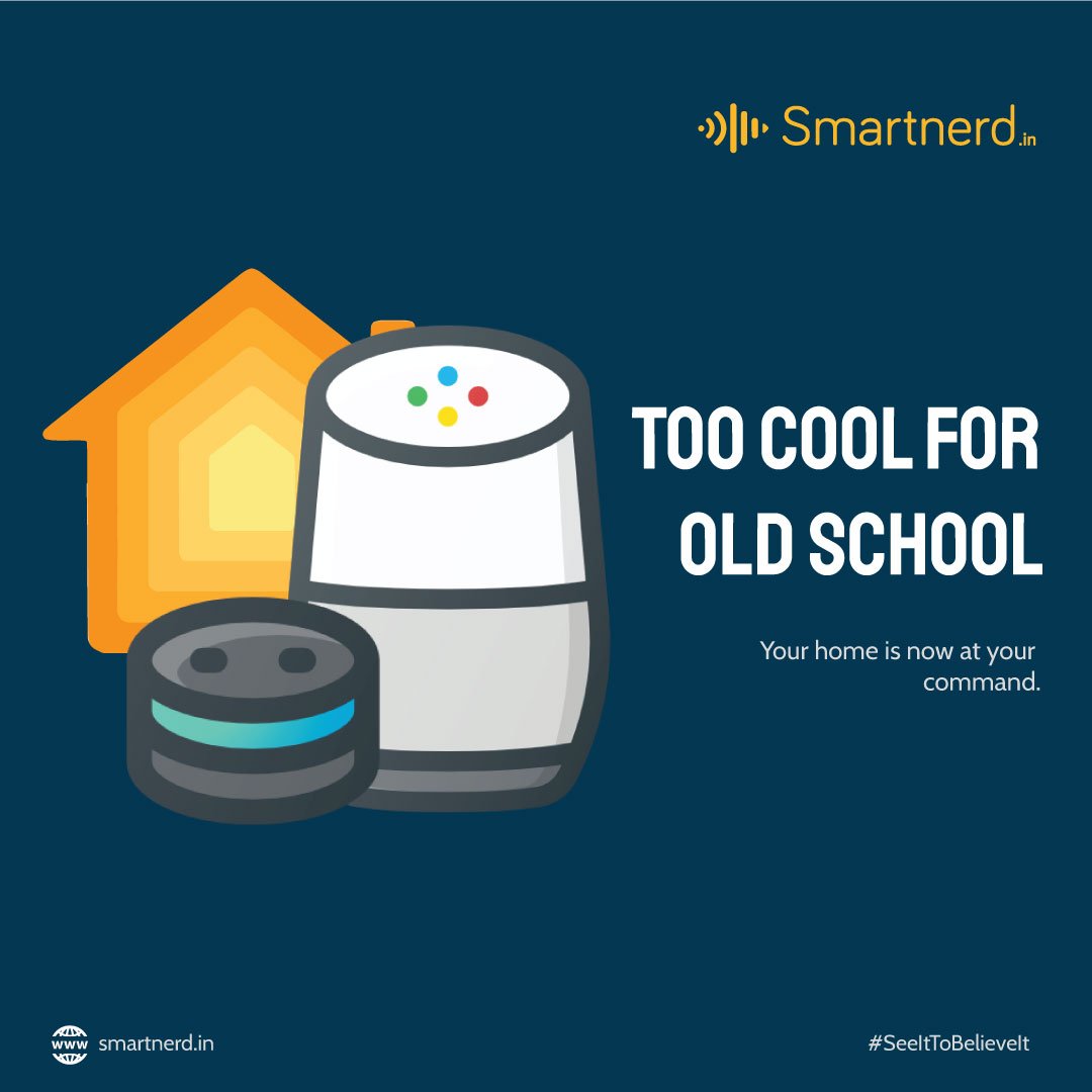 smartnerdindia's tweet photo. Stretch your arms and legs in your coziest piece of furniture and tell us what to do. From waking you up and brew great coffee to start your day to singing you a lullaby to sleep, we take care of you and your home.
Leave your chores on us.

#smartnerd #seeittobelieveit https://t.co/jommg2bDZm