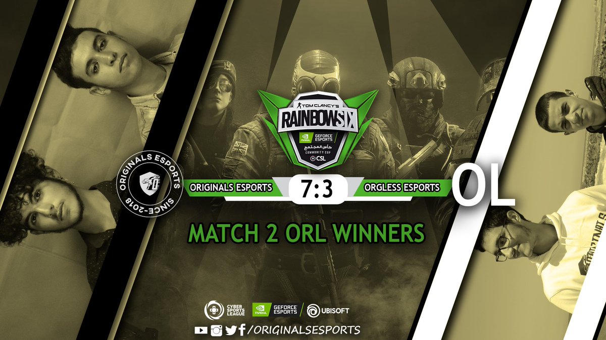 orl_esports's tweet photo. المباراة الثانية لصالحنا ! lets go originals 🇲🇦🇲🇦😎

#originals_ready #esports #morocco #ubisoft #middle #east #mena #north #africa #originals #R6SCommunityCup #كأس_المجتمع https://t.co/XzVqXALoL6