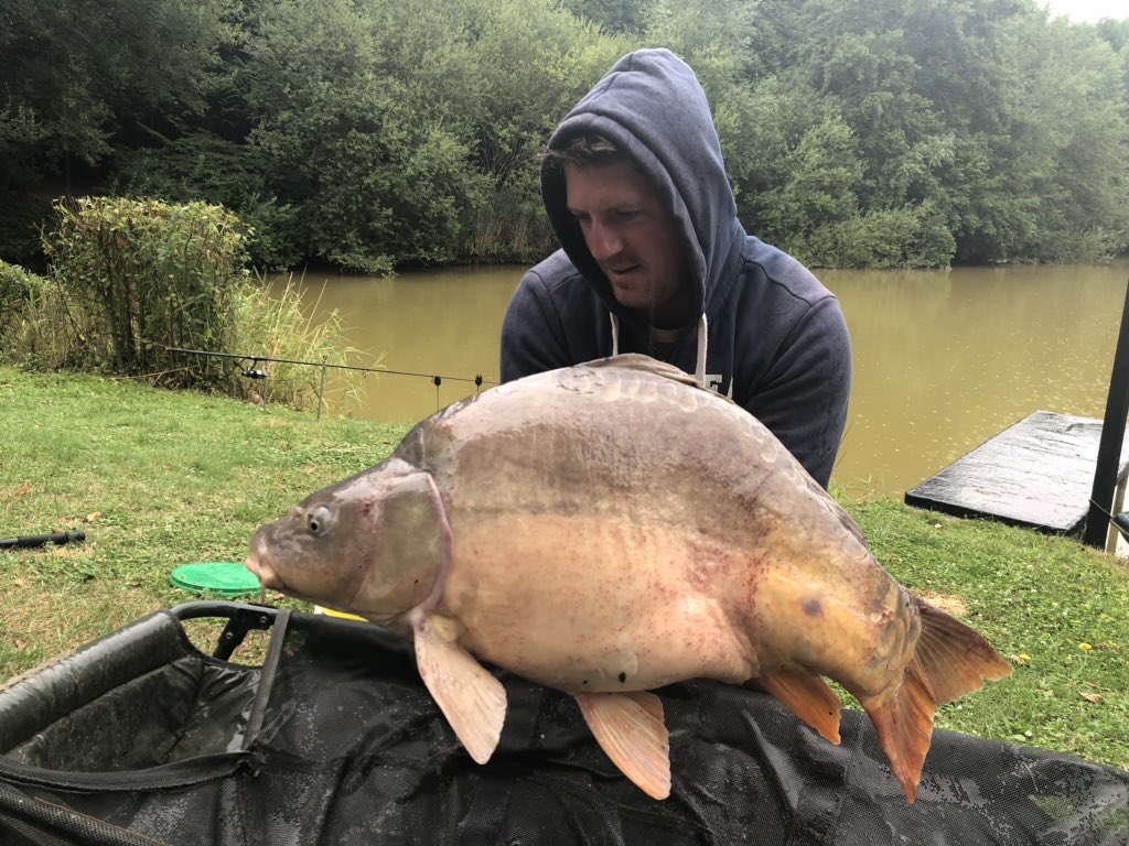 Lakesarock's tweet photo. Well done to Jordan Lawrence @iJ0rd8n who just landed his PB - 46lb! What a monster! #carp #carpfishing #carpsofinstagram #commoncarp #fishinginfrance #instacarp #livethesearch #mirrorcarp #grasscarp #fishinginfrance #francefishing #carpfishinginfrance #tightlines #carping https://t.co/1fyMHpg43W