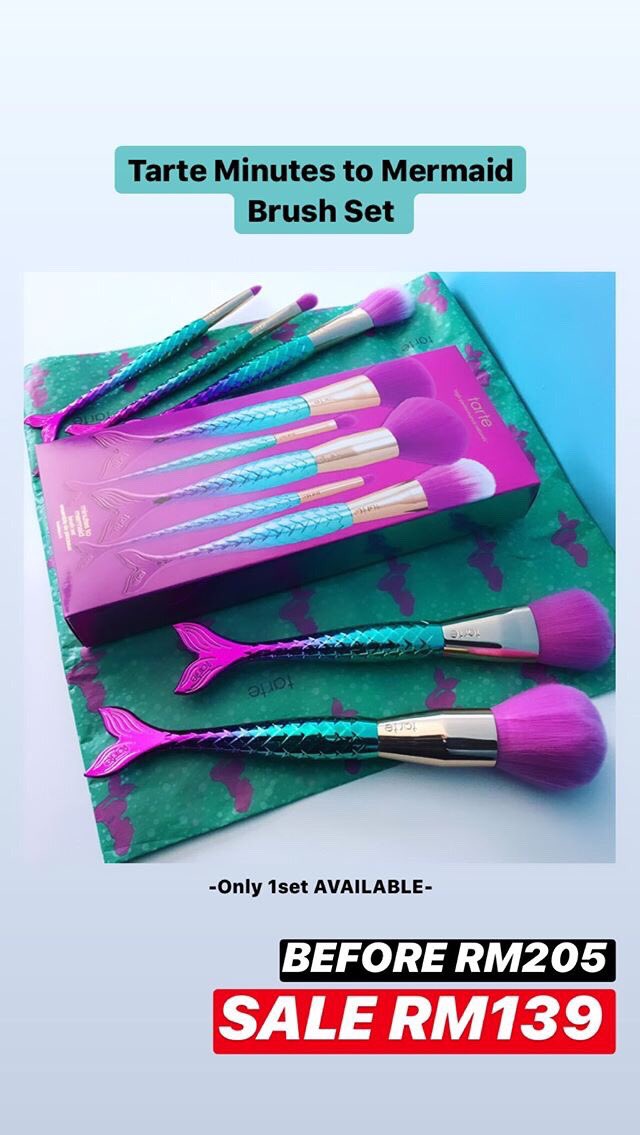 classymakeup_'s tweet photo. 🦄READYSTOCK🦄

💎 Tarte Minutes to Mermaid Brush Set
💎 From Tarte Cosmetics
💎 Price : RM139 
[Before was RM205]

DM 📩 to purchase!

#makeuporiginal #tarteoriginalmurah #makeupmurah https://t.co/MjmrBTMoe5