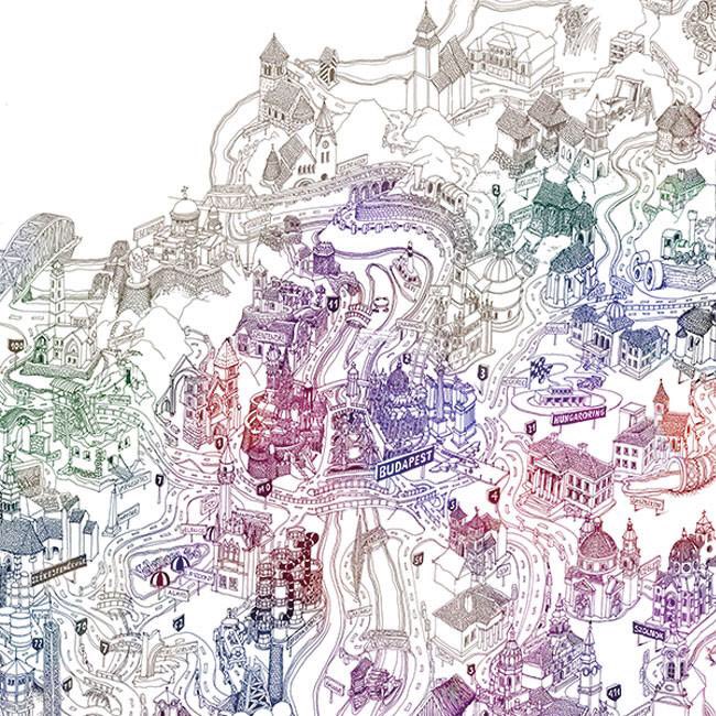 annammelegh's tweet photo. Brainstorming unique thank you gift ideas for our wedding guests cannot be more fulfilling than rediscovering these beautiful arts by #Citygraph. Freehand pen and ink 3D bird's eye view of Budapest & Hungary, with notable & recognizable buildings π #Art #Budapest #Amazing https://t.co/3WJ3UIBztl