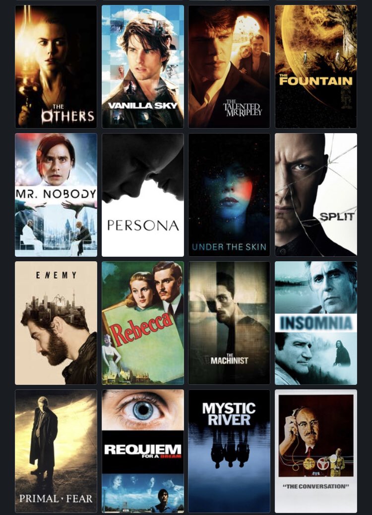 You can only watch 3 of these and the rest of them never existed. Which thrillers do you choose?  #FilmTwitter