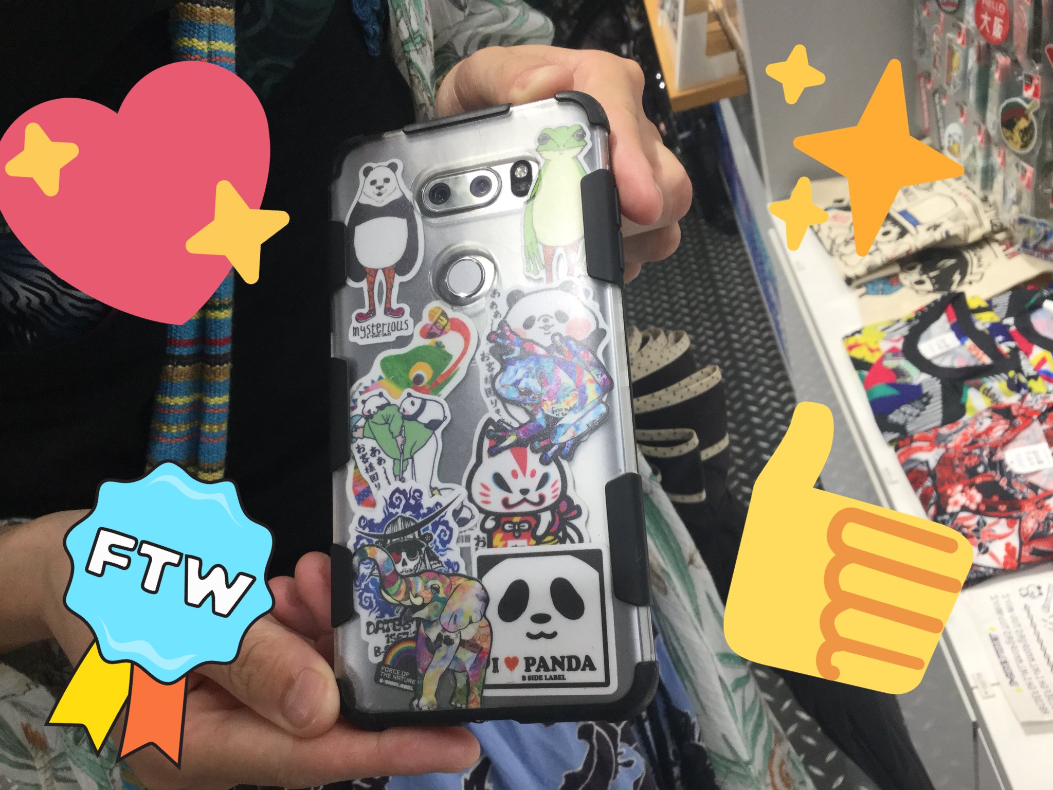 ステッカー屋 B Side Label No Twitter 心斎橋店 先日来られた女性のお客様 見事なバランスに思わず写真を撮らせて頂きました 少し後ろにある武将のステッカーがポイント いつもありがとうございます Bsidelabel ビーサイドレーベル直営店