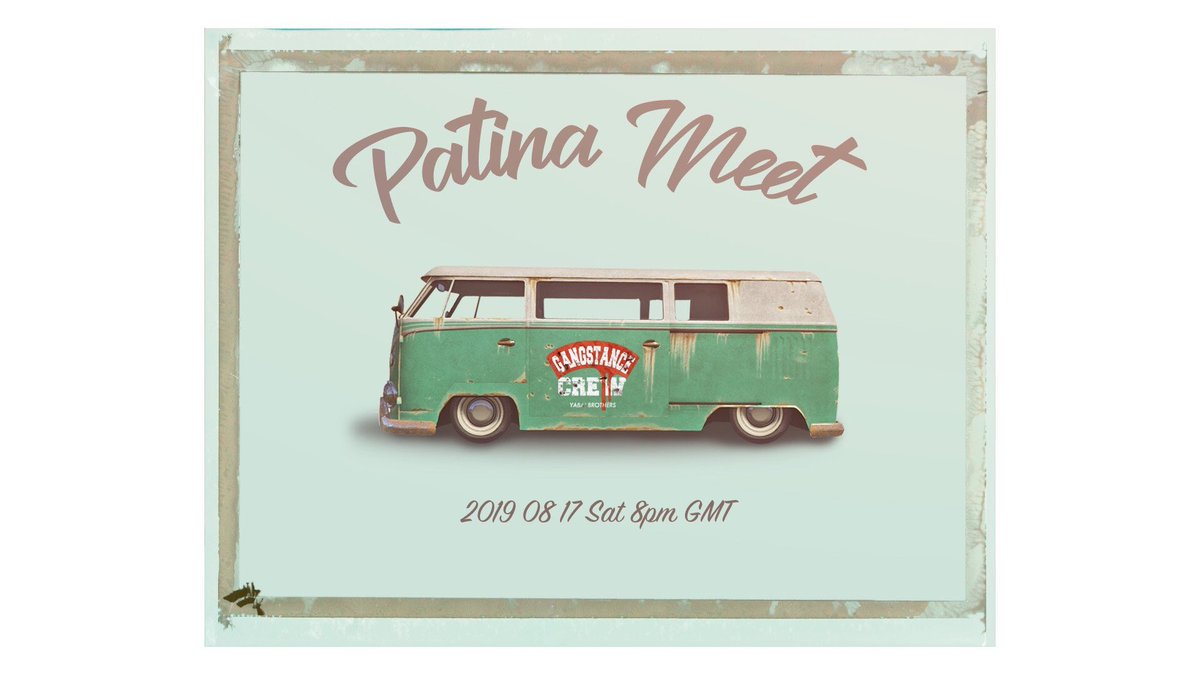 gangstancecrew's tweet photo. 📢Patina Car Meet:
❗️TODAY! TONIGHT!
🗓17/8/2019 ⌚️8PM GMT
☑️Host: G-Young.
ℹ️PSN: GIRA-OG x foreveryoung159
📩INV session.
🗣Don’t forget about our rules.
👥 All friendly crews are welcome!
🙋🏻♀️🙋🏻♂️See you fam!
🙏🏻#BringBackLowLife
#GHOUSE
#STAYDOPE
@RockstarGames https://t.co/FJlbq4O0C5