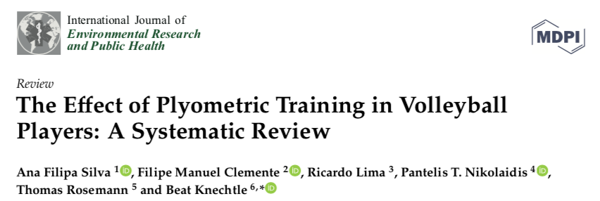 Ana_F_Silva's tweet photo. "The effect of plyometric training in volleyball players: a systematic review".

Thank you Filipe Clemente, Ricardo Franco Lima, Pantelis Nikolaidis, Thomas Rosemann and Beat Knechtle

https://t.co/R8C4e9YOf2 https://t.co/iaNBbLsDgT