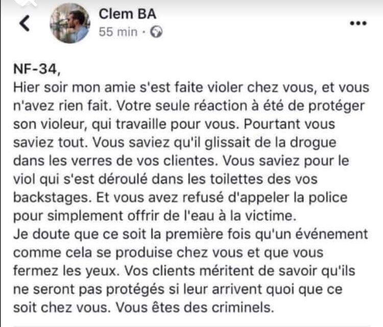 Consentisinfo's tweet photo. ❗️TW : Témoignage d’un viol dans la boîte parisienne #NF34 https://t.co/F7VApMPLvs