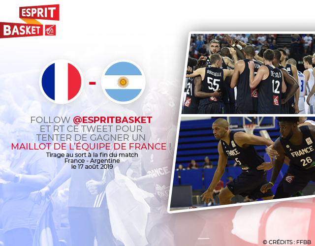 #VousEtreUtile

Pour conclure ce tournoi de préparation à Lyon, ultime chance pour gagner le maillot de l'Equipe de France de basket ! 😄 #EspritBasket

Follow + RT pour tenter votre chance ! 🍀