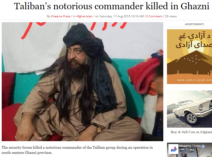 gowharbegom's tweet photo. #Tliban #RedUnit Commander killed n #Ghazni by #ANDSF. Yesterday brother of #talibanLeader was killed n #Quetta #Pakistan. #talibanLoss #talibanfailed #Alfathfailed https://t.co/Sa20AGkQOn