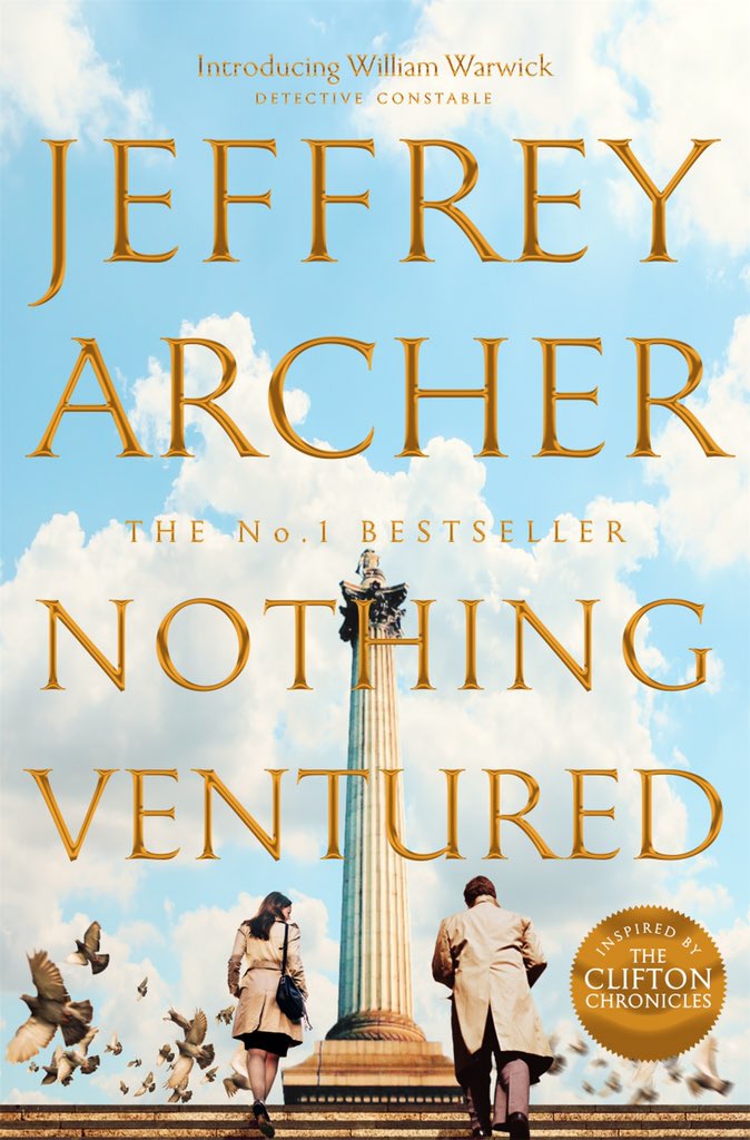 Jeffrey Archer is back with a new book ‘Nothing Ventured’ that is published by @PanMacIndia and is releasing on 5th of September. 

Excited? 

Well, you should be ‘coz it’s not a detective story but a story of a detective.

#bookcover #covereveal