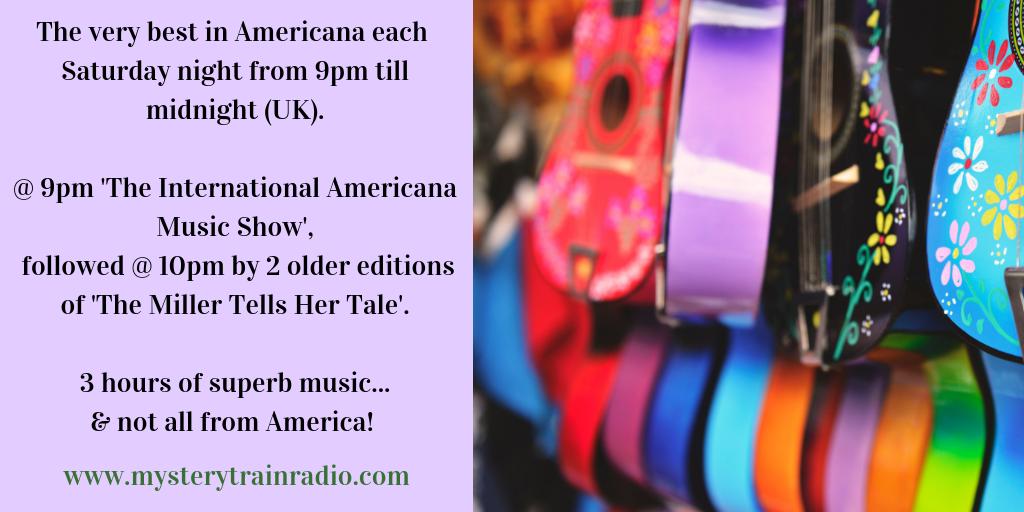 Saturday 9PM (UK) it's #Americana time! Michael Park back from his hols & tonight sharing older Americana & Karen Miller from 10PM with 2 vintage editions of 'The Miller Tells Her Tale' (songs from America & beyond) - @ mysterytrainradio.com/listen or @tunein @ tunein.com/radio/Mystery-…