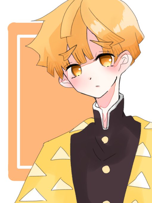 。さんがTwitterに投稿した我妻善逸(鬼滅の刃)のイラスト。