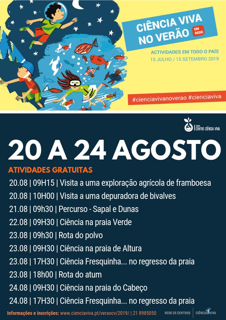 CCVTavira's tweet photo. CIÊNCIA VIVA NO VERÃO | Atividades gratuitas de 20 a 24 de Agosto
Participe!
Mais informações e inscrições em: https://t.co/rKd4waAOPN
Todas as atividades do Centro Ciência Viva de Tavira: https://t.co/SNPlA5sfoc
#cienciavivanoverao #cienciavivatavira #Tavira #Algarve #férias https://t.co/96aF89dvsQ