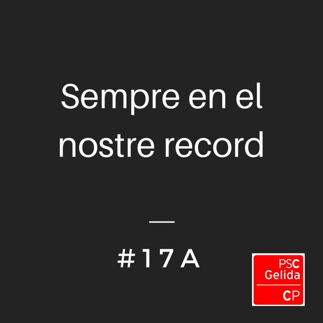 Avui fa dos anys dels atemptats de #Barcelona i #Cambrils. El nostre record i la nostra solidaritat amb les víctimes i els seus familiars. Els socialistes de #Gelida continuarem treballant en favor de la pau, la democràcia i contra el terrorisme. #penedès #psc #17A #socialistes