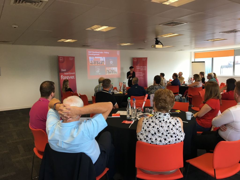 BHFScotland's tweet photo. We are underway at the BHF Scotland Patient engagement day listening to the lived experience of those living with heart and circulatory diseases and understanding their priorities for better heart and circulatory care in Scotland. #BuiltOnBreakthrough https://t.co/Aqub96ynm3