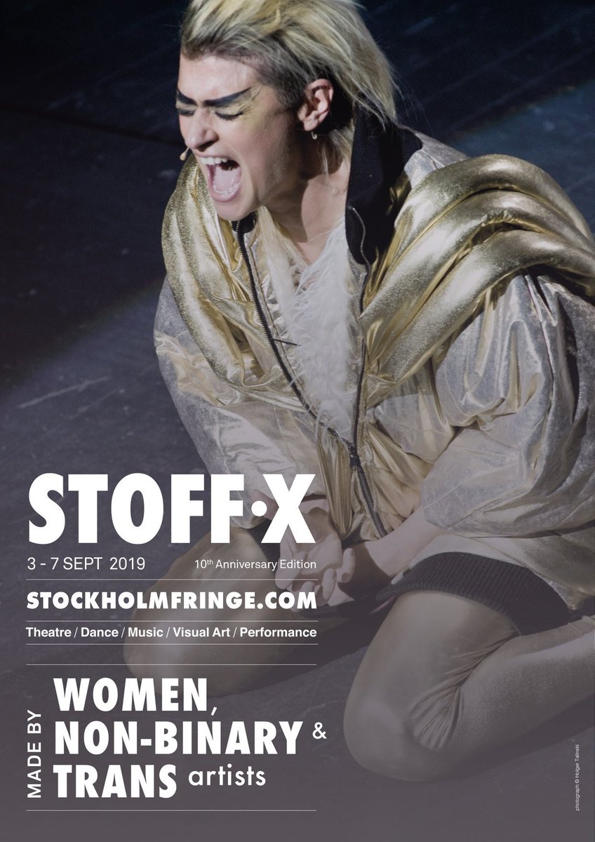 stoffholm's tweet photo. Attention #fringe ❤️ united! The full fat #STOFFX (10th-anniversary #StockholmFringeFestival) programme guide has ARRIVED! 94 pages with work made by women, non-binary & trans artists from around the 🌎 ! Headline act: ⚡️@peaches ⚡️https://t.co/1sbG1rRm3f @nordicfringenet https://t.co/ReuqYHVAIg