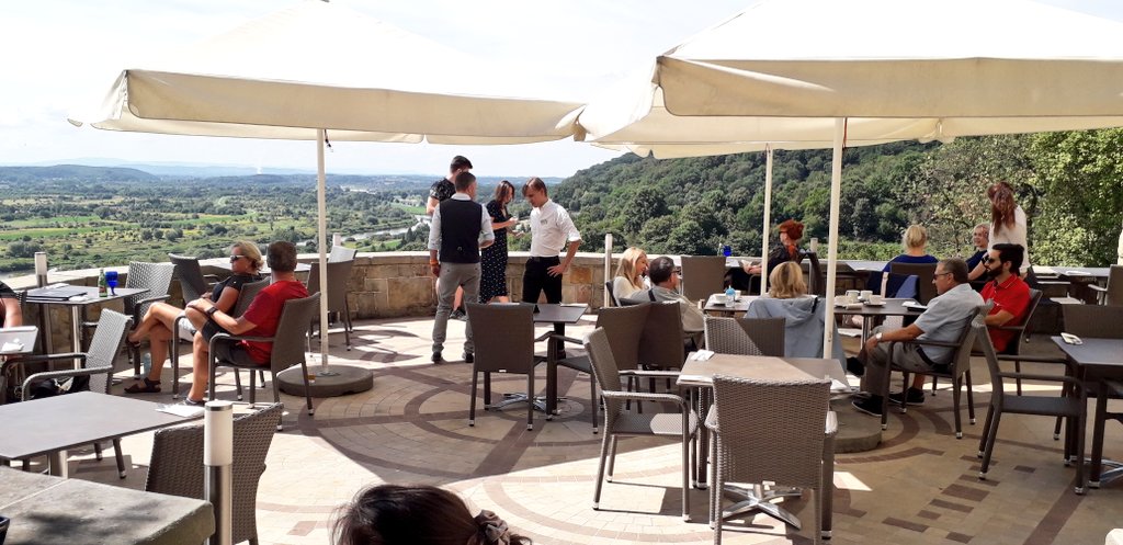 nickfshort's tweet photo. Having lunch on the terrace of Przegorzały Castle just outside Krakow. One claim to fame, other than my visit, is that it was the residence of Otto von Wächter, at one time governor of Krakau during the German occupation in #WW2. These boys knew how to look after themselves. https://t.co/DRmpJmg9st