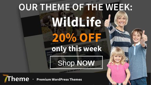 7themenet's tweet photo. Only this weekend you get our WordPress theme WildLife 20% off

WildLife is a #zoo &amp; wildlife park #WordPress theme 🐾🦆🦉

✅Download WildLife now https://t.co/RCJZVXU19A

#WordPresswebsite #Sale #Discount #ThemeOfTheWeek #7Theme #Webdesign #Webdevelopment #Website https://t.co/aX3Ra2Zi1M