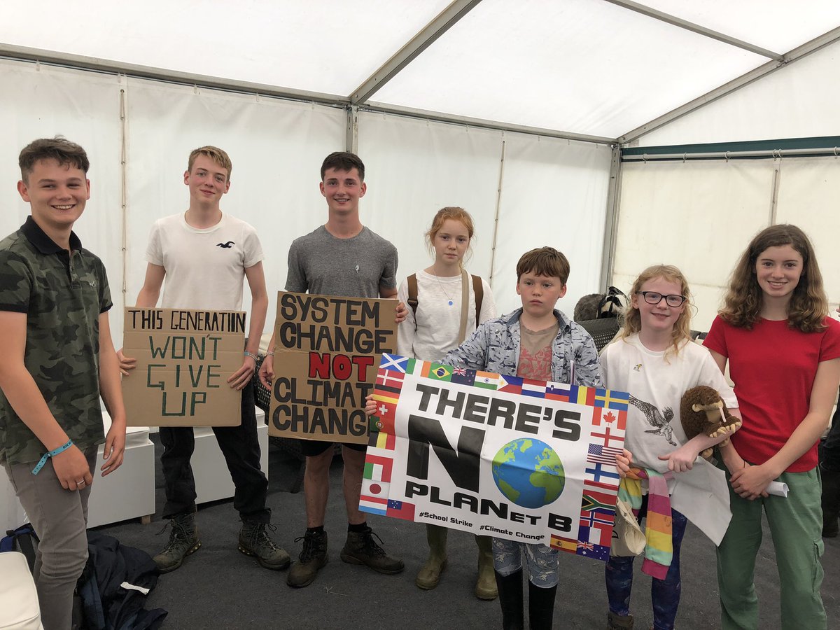 We’ve been invaded! Just some of the young people who are saving the world at Birdfair this year ♥️🙌🙏 #noplanetB