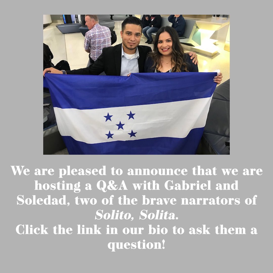 If you have read Solito, Solita 📚 (or are currently reading it) we would love to hear your questions❓for two of the brave contributors Soledad and Gabriel.
Please leave a question for them in the comments ⬇️, or click through the link 🔗 in our profile to ask via Goodreads.