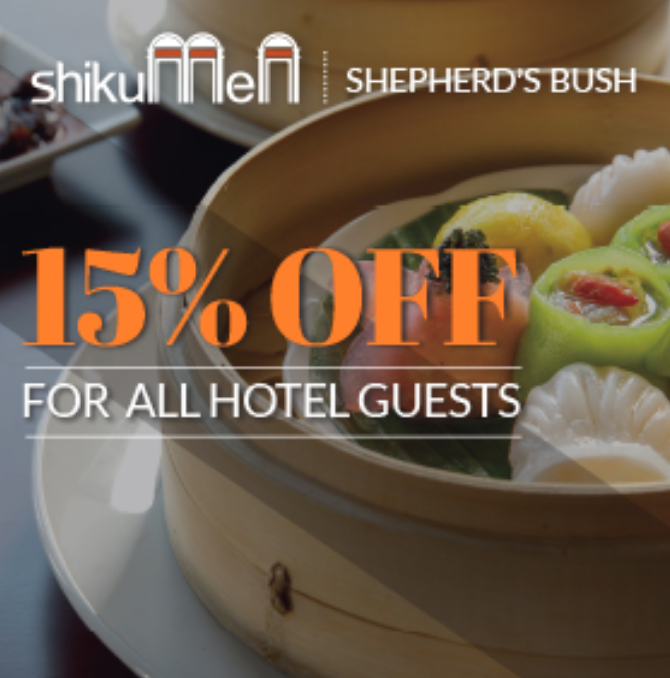 Staying at the <a href="/DorsettLondon/">DorsettShepherdsBush</a> in Shepherd's Bush?

Here's the good news! You can enjoy 15% off the total food bill when dining in the restaurant.

🥳

#shikumen #restaurant #londonfoodies