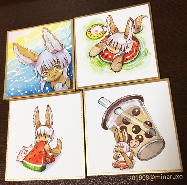 ミニ直筆色紙完成!!✨
#水彩  #ナナチ #ミーティ 