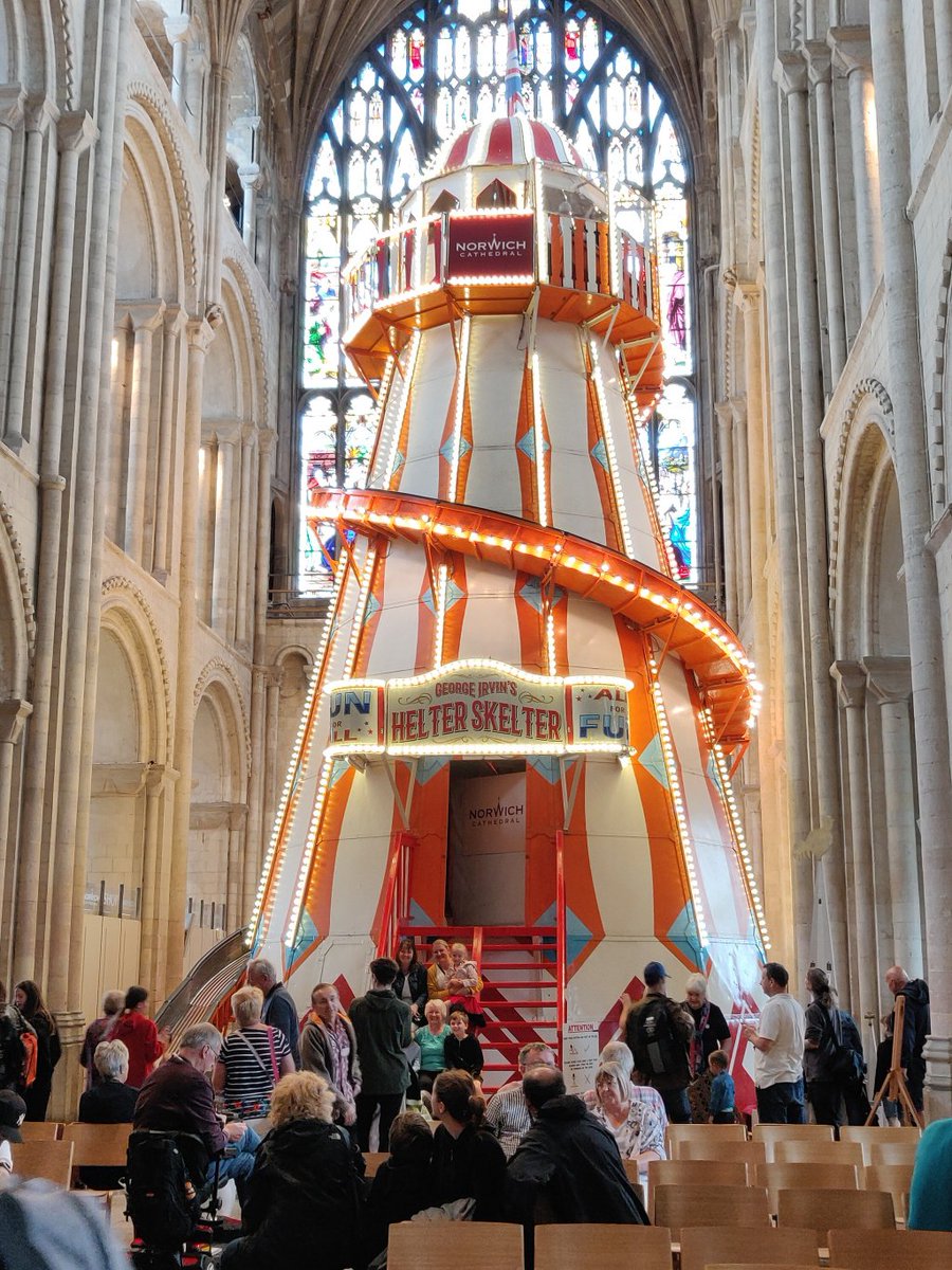 slthorp's tweet photo. IT’S ALL A MATTER OF PERSPECTIVE: THE NORWICH CATHEDRAL HELTER SKELTER https://t.co/TSma56fz8j https://t.co/lAxW7vCder