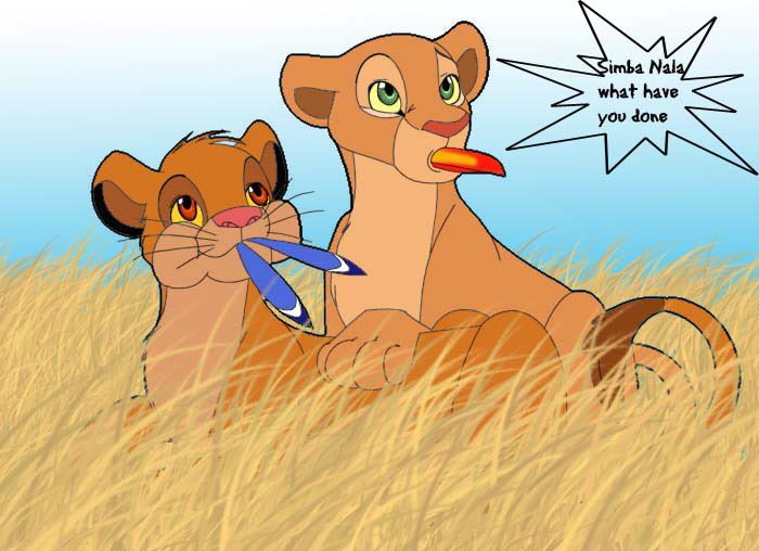 Me and <a href="/YoungSimbaCub/">Simba</a> eating Zazu.