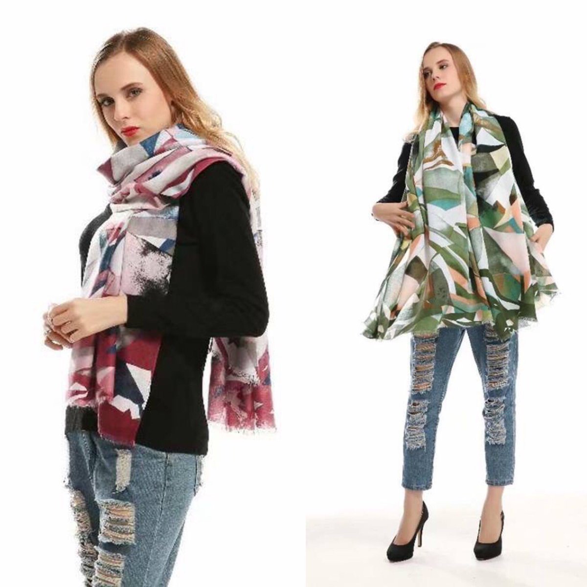 I've just added a new scarf to my online shop. It's the perfect weight scarf for all year round and I'm just in love with the colour combinations. Which is your fave? Green or Burgundy?
Happy Styling xx
laineystyle.com/collections/sc… #scarf