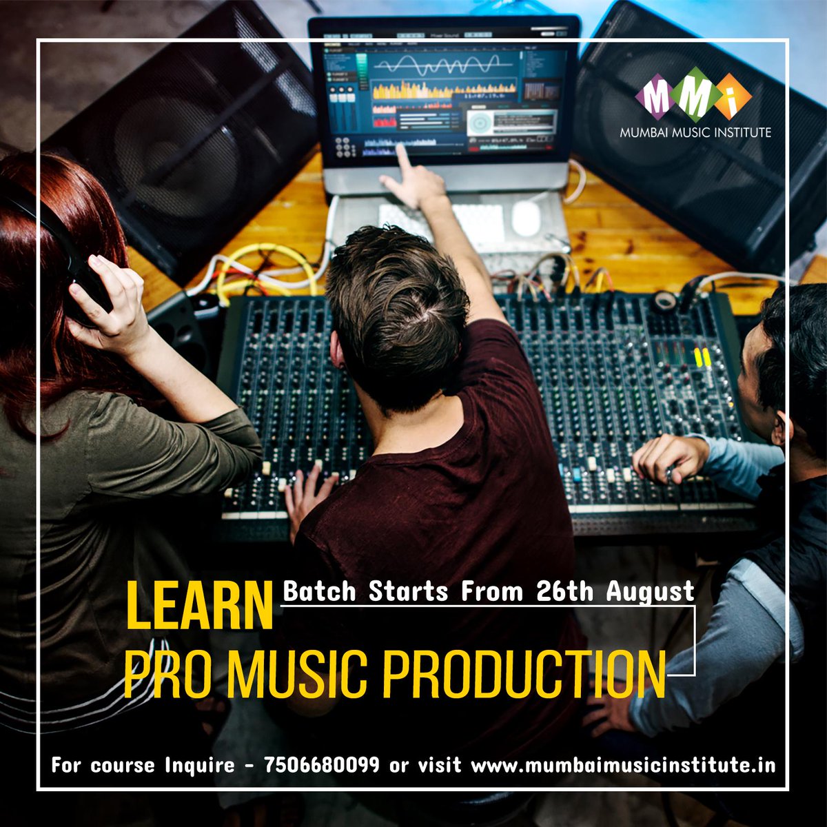 MMIspeak's tweet photo. ⌛August's Last Batch For Pro Music Production Starts From 26th August 2019
🎵So Register Now &amp; Become a Pro Music Producer!
✅Being True to Music is a Sign of Good School
📞For course 7506680099 or visit https://t.co/6H0F9Bx4kn
#MMI #MumbaiMusicInstitute #ProMusicProduction #PMP https://t.co/PXoUxlJk71