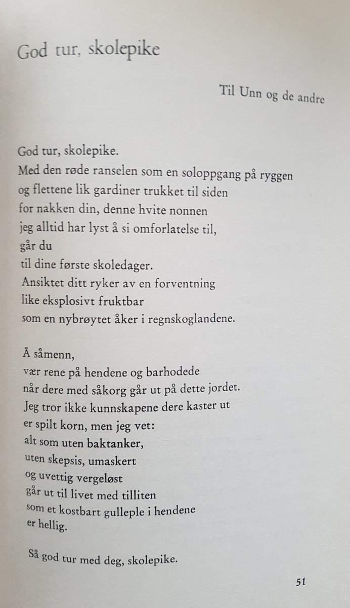 Terje Aukland Auf Twitter Mandag Er Det Tid For Skolestart A Samenn Vaer Rene Pa Hendene Og Barhodede Ingen Har Som Kolbein Falkeid Satt Ord Pa 1 Klassingens Skolestart Hjertevarm Farskjaerlighet