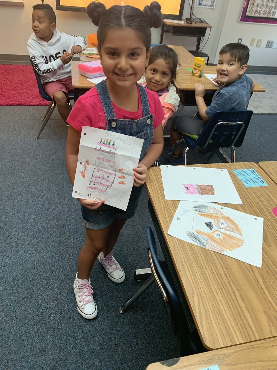 Jaleman_84's tweet photo. This sweet student of mine came in the second day of school and said “Miss Aleman, I made all of my friends a drawing at home last night. “. She passed one out to every student in the class.  #vegaliveskind #vegaelem #misdliveskind #misdexcells https://t.co/nr2ybu9f7n