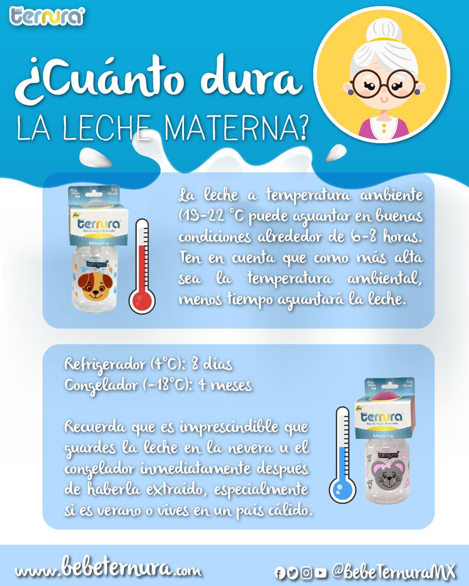 que tiempo dura la leche materna en el refrigerador