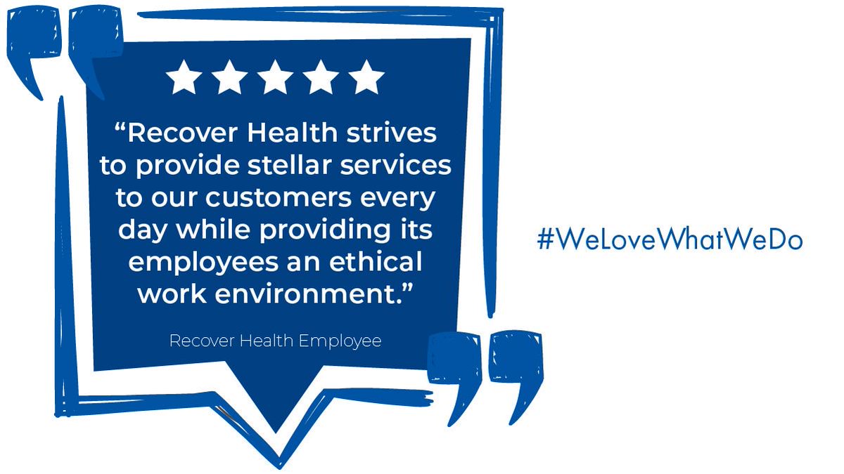 Recover_Health's tweet photo. Our #RecoverHealth family is dedicated to the rewarding work of making a meaningful difference in people's lives everyday. #welovewhatwedo https://t.co/Vgol6zu2tf