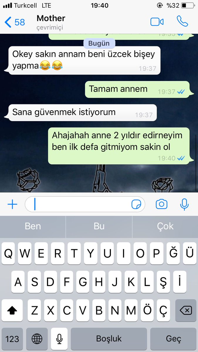 Ailemin bana güvenme seviyesi ektedir;