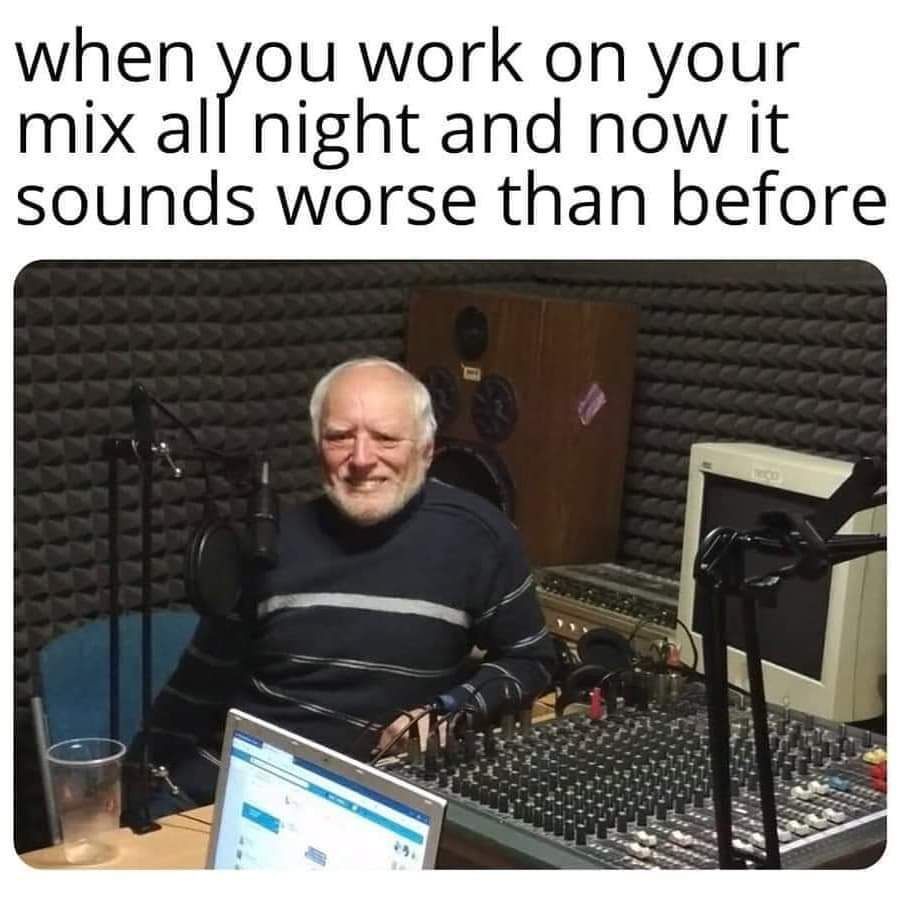 SSRldn's tweet photo. We’ve all been there! Need some help with your mixes? Check the link in our bio to find out how we can help…

#ssr #ssrldn #ssrlondon #music#audio #studio #studiotime#audioengineering #mixing https://t.co/mq7lslvT5I
