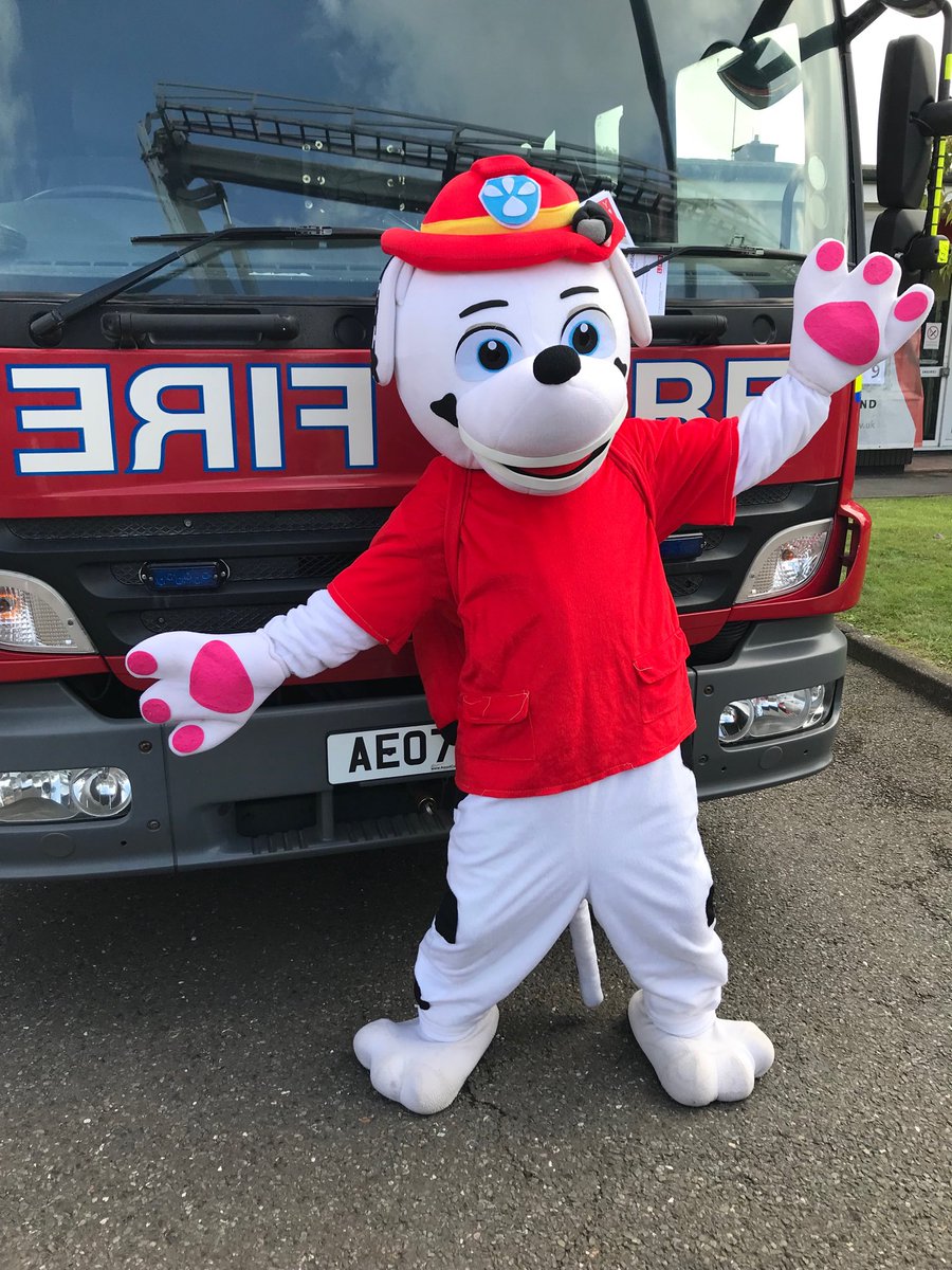 New Addington Fires station open day! marshal was checking them out!😂