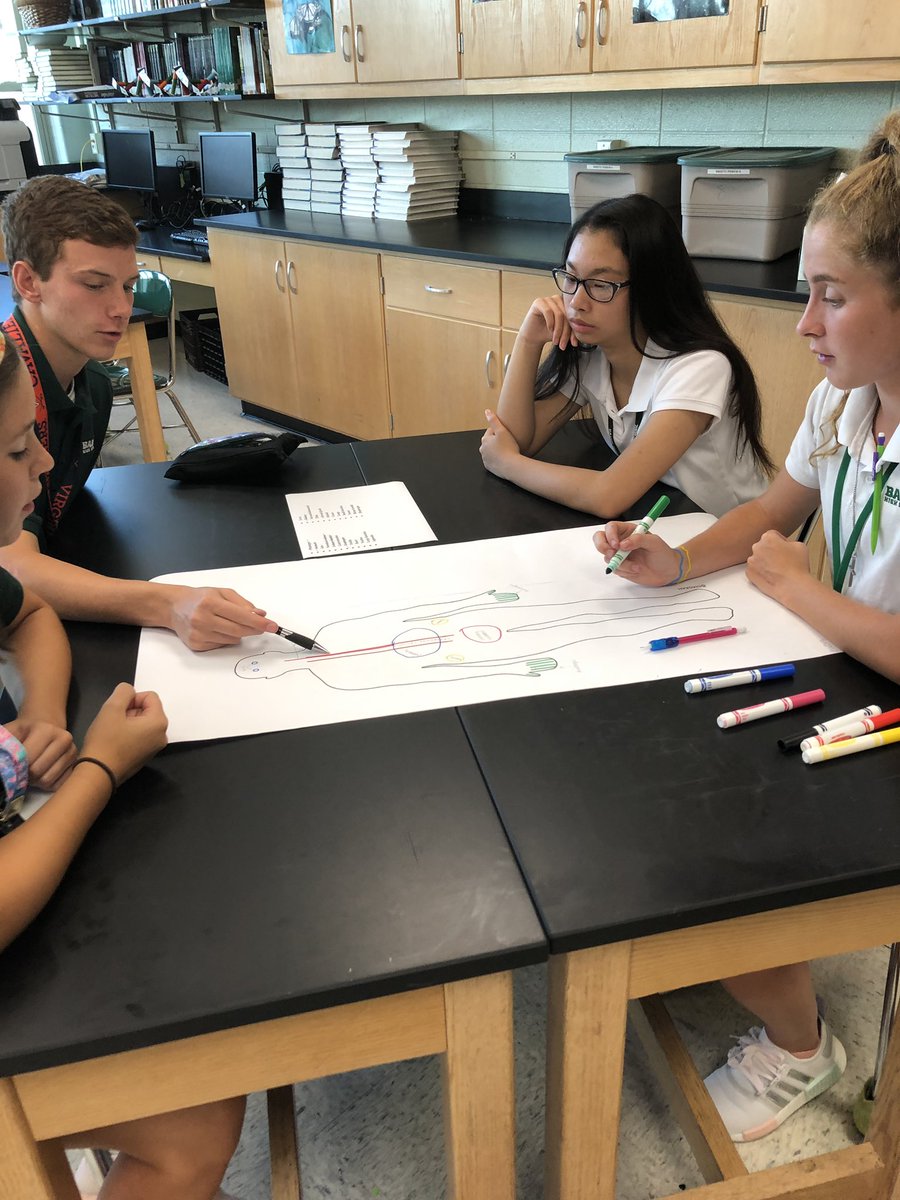 BadinBioBreetz's tweet photo. It was a great first week! Physiology students attempting to identify shape, size, and location of different body parts... fun start @BadinHS! https://t.co/mzIrx4e9QJ