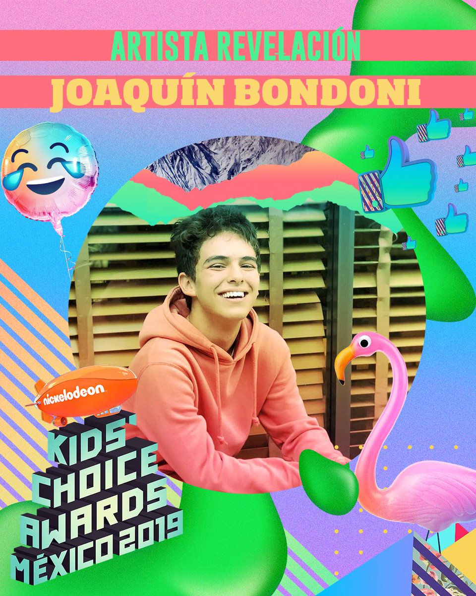 NickelodeonLA's tweet photo. ¡Los #Aristemo están conquistando todos los premios! 😎 ¡@JoaquinBondoni se lleva el blimp al Artista Revelación de los #KCAMexico2019! 🙋🏻‍♂️ ¡Felicidades! 💚 Sabemos que es el primero de muchos. 💥 https://t.co/BdZSltQnlB