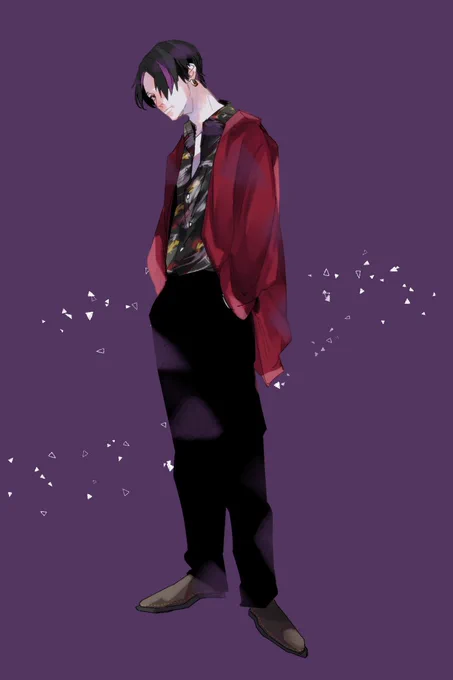 柄シャツ男子 