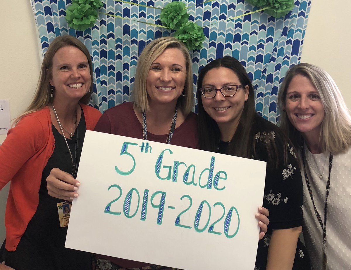 lnmellin's tweet photo. Celebrating a fabulous first week with my fifth grade team! https://t.co/p7GH2dUUhL
