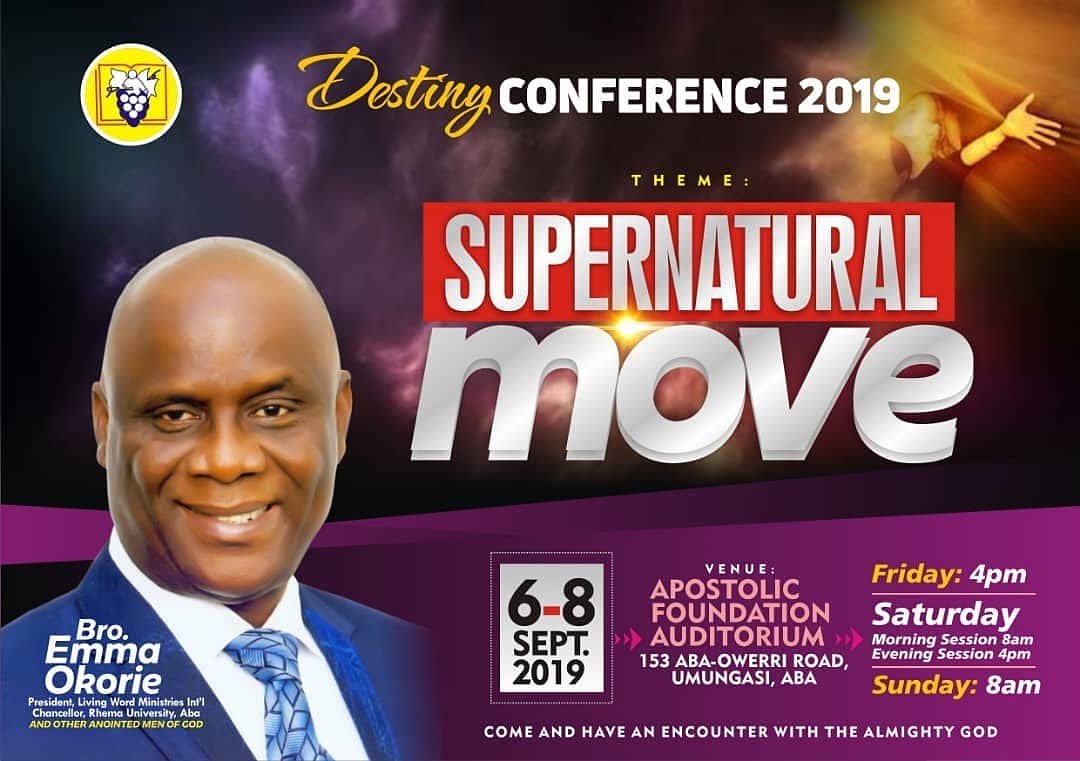 LivingWordAbsu's tweet photo. Yes! Another one! #DestinyConference
We had a wonderful Christian Experience during our just concluded #PrimeSummit in ABSU and now we are ready for another one... Yes it's #DestinyConference, we are ready... LWCC ABSU is ready... Don't miss this Supernatural encounter.. https://t.co/sdSsu7ctaZ